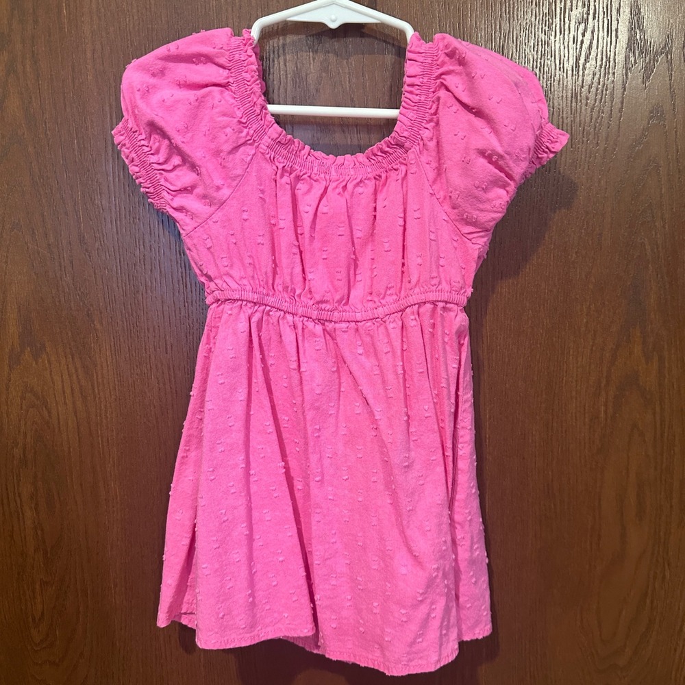 Wonder Nation Pink Textured Smocked Waist‎ Dress Toddler Girls 18M